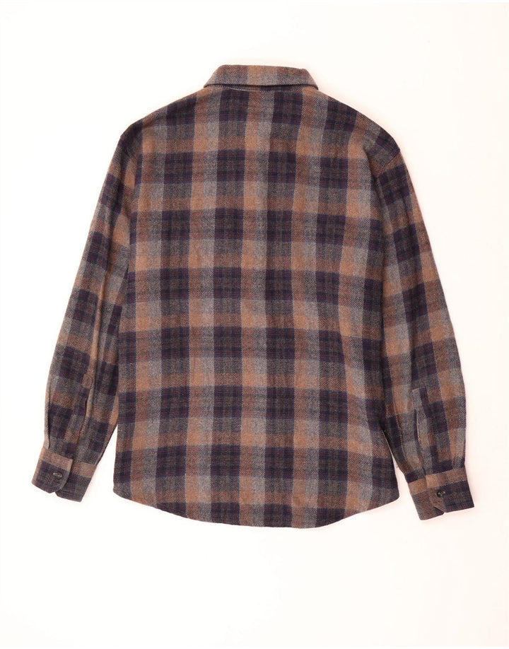 SEA BARRIER Herren-Overshirt-Hemd XL, grau kariert, Acryl