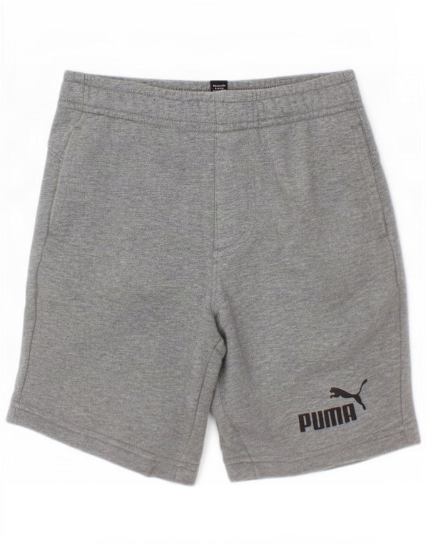 Puma Jungen Sportshorts 7–8 Jahre graue Baumwolle