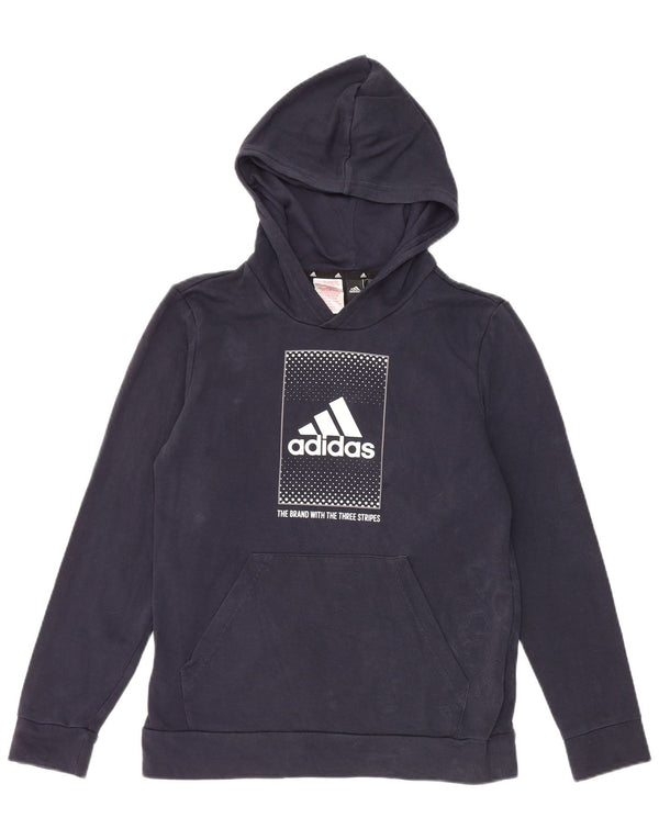 Adidas Jungen Graphic Hoodie Pullover 13-14 Jahre Marineblau Baumwolle