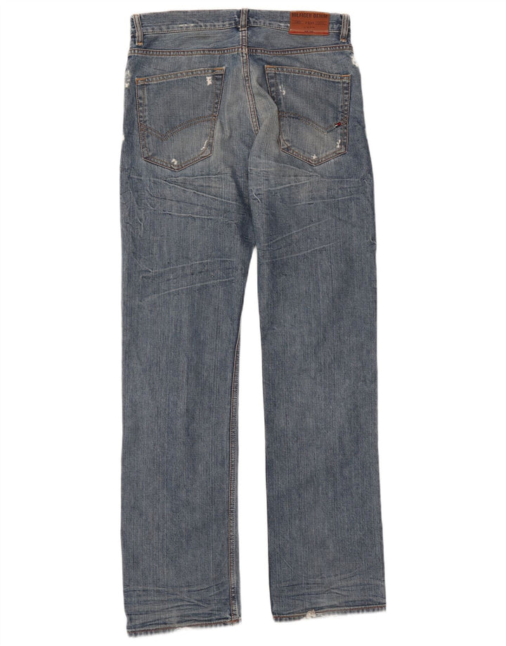 Tommy Hilfiger Herren Distressed Straight Straight Jeans W32 L35 Blau