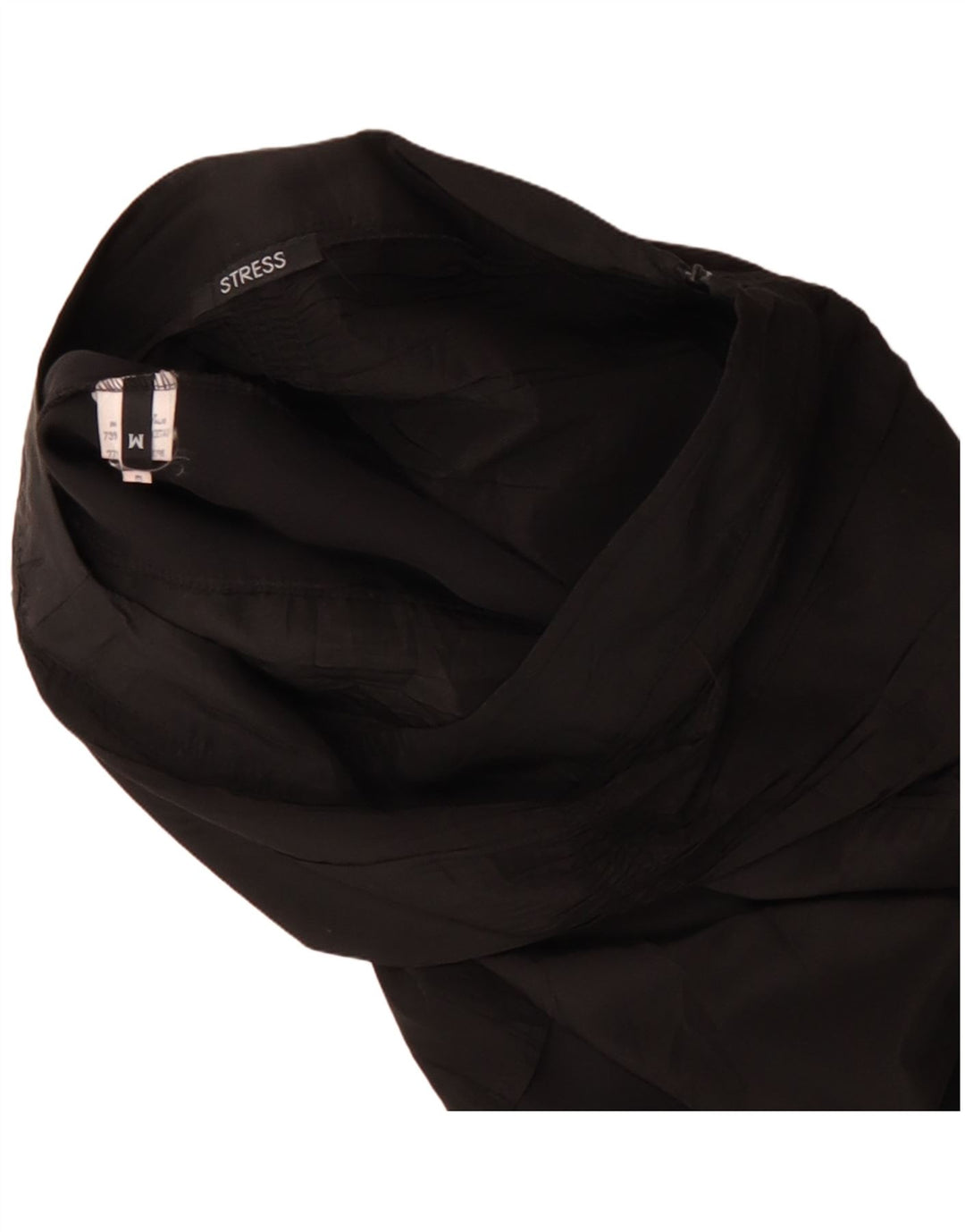 Vintage Damen Tulpenrock Medium W30 Schwarz Acetat