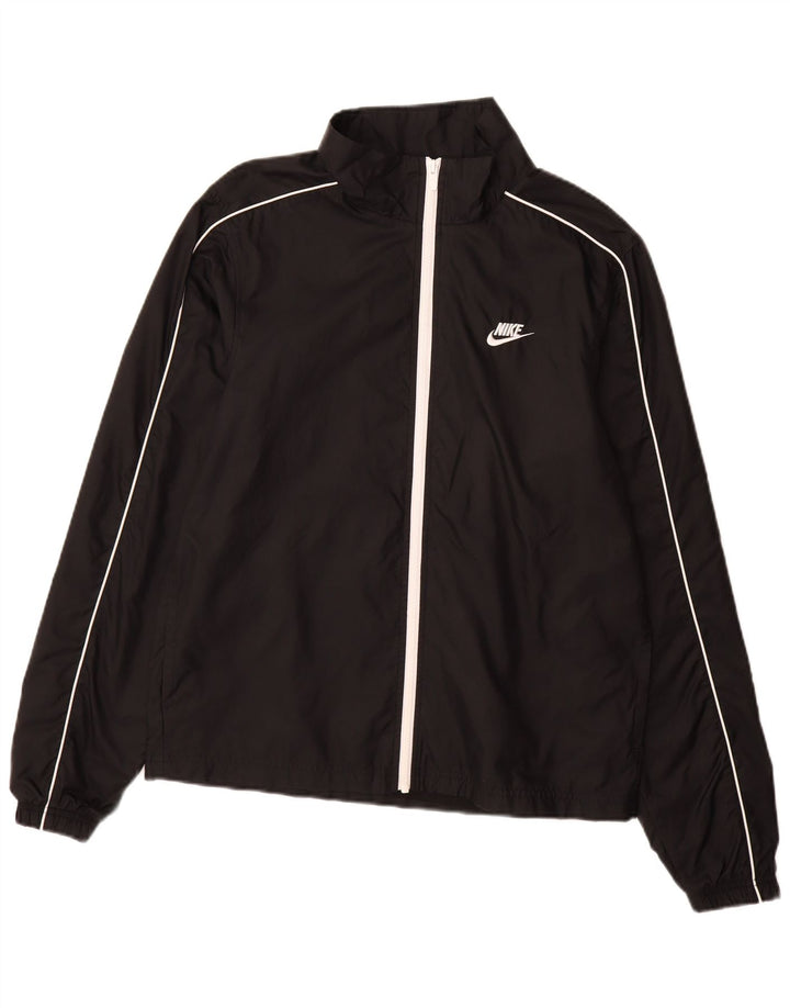 NIKE Herren-Trainingsanzug-Oberjacke, Mittelschwarzes Polyester