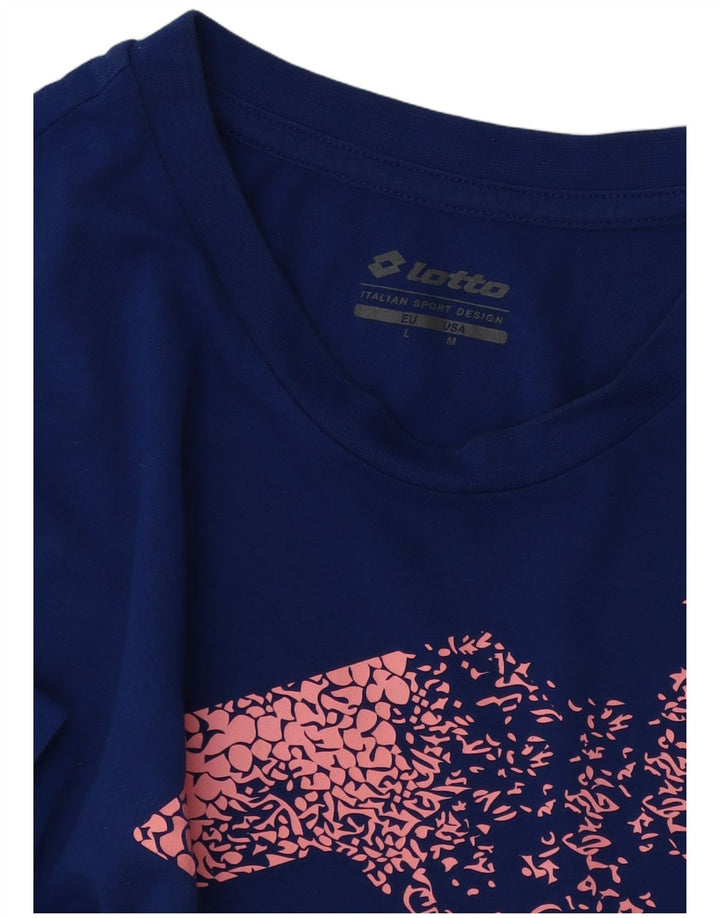 Lotto Herren-T-Shirt mit Grafik, groß, aus blauer Baumwolle