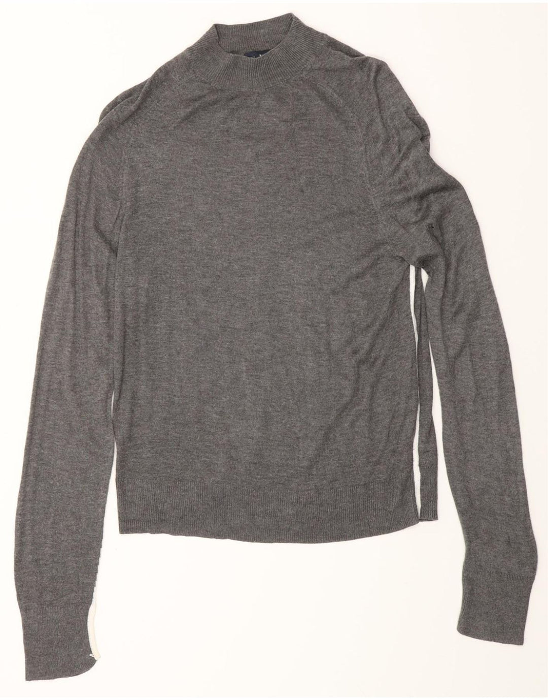 ZARA Damen-Pullover mit Rollkragen, UK 12, mittelgraue Viskose