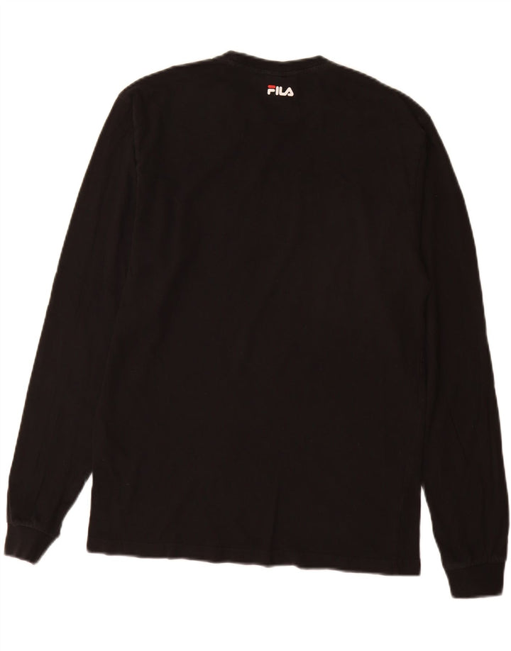 Fila Herren Graphic Top Langarm XS Schwarz Baumwolle