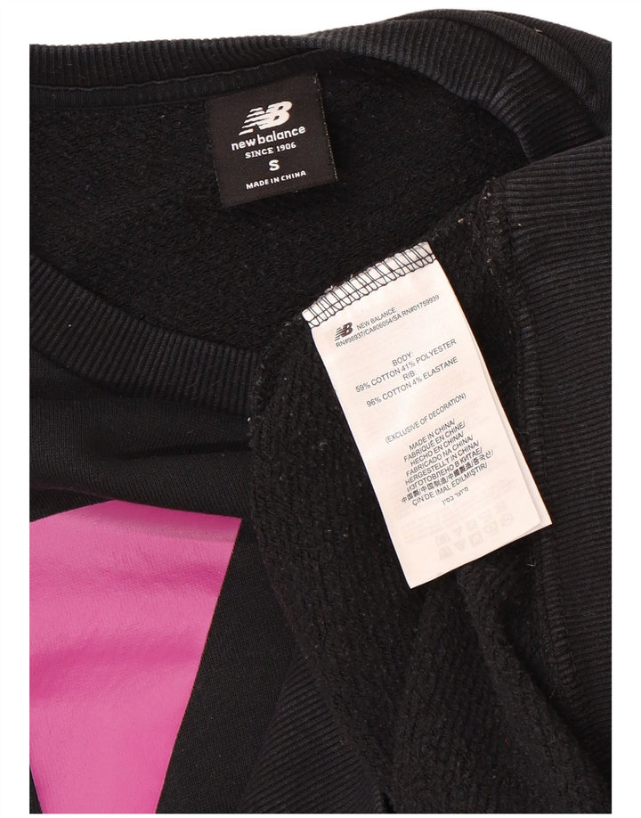 NEW BALANCE Damen-Sweatshirt mit Grafik-Übergröße, Gr. 10, Größe S, Schwarz