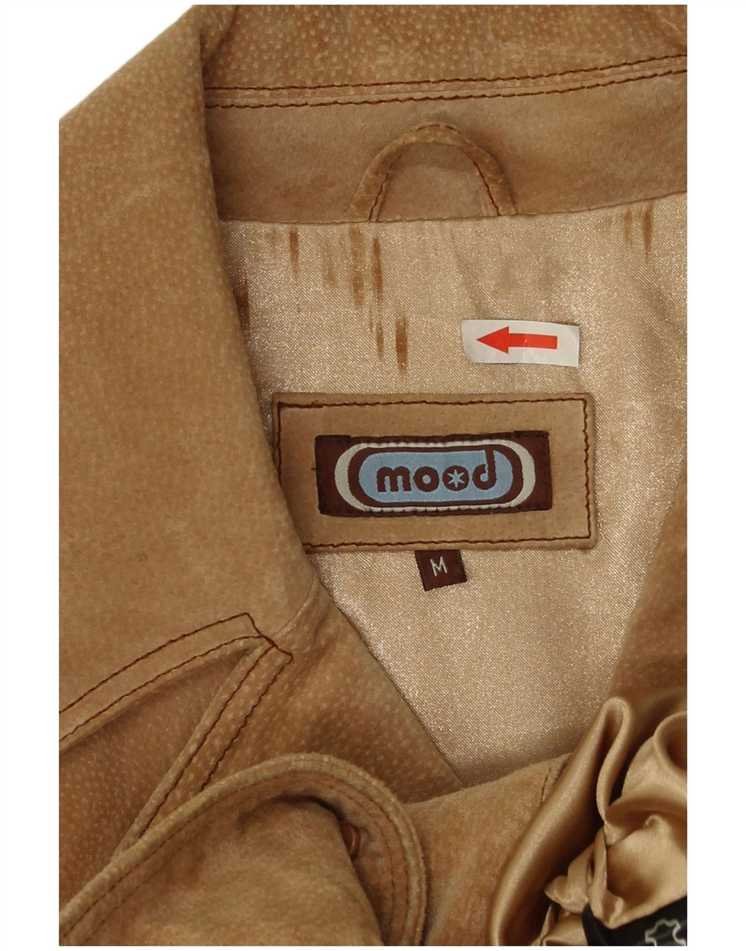 Vintage Damen Wildlederjacke UK 38 Medium Beige Leder