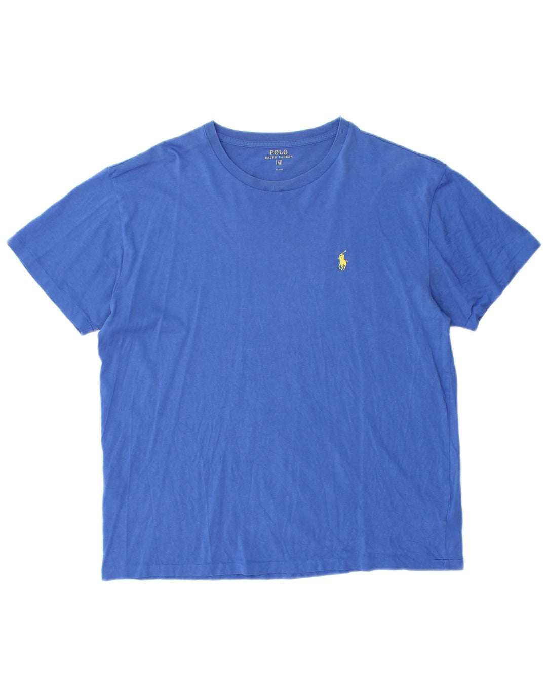 Polo Ralph Lauren Herren-T-Shirt-Oberteil aus mittelblauer Baumwolle