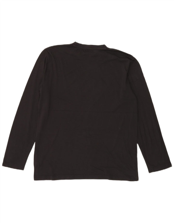 Kappa Herren Graphic Top Langarm XL Schwarz Baumwolle