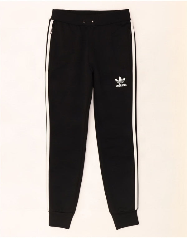 Adidas Damen Trainingshose Jogger UK 8 Small Schwarz Polyester