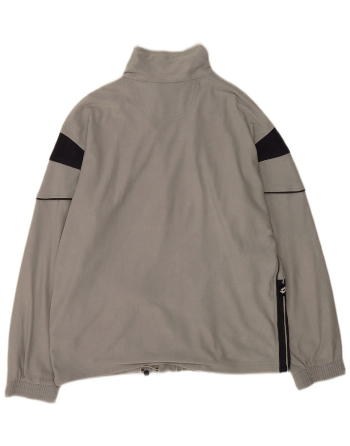 Lotto Herren-Trainingsanzug-Top-Jacke, großes graues Polyester