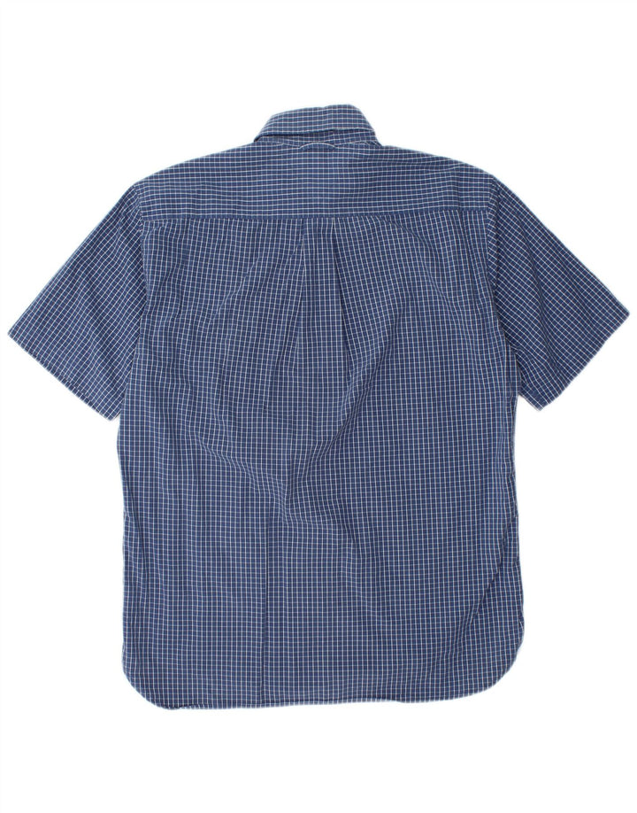 TOMMY HILFIGER Herren Kurzarmhemd Small Blue Check Baumwolle