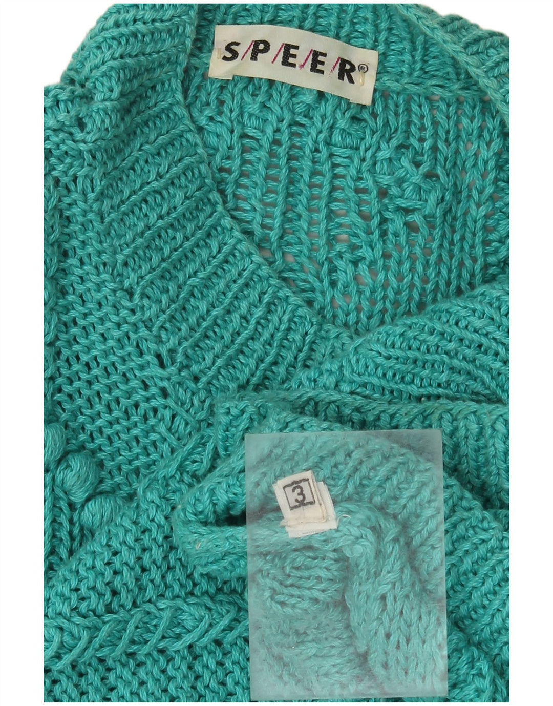 Vintage Damen Cardigan Pullover UK 18 XL Türkis