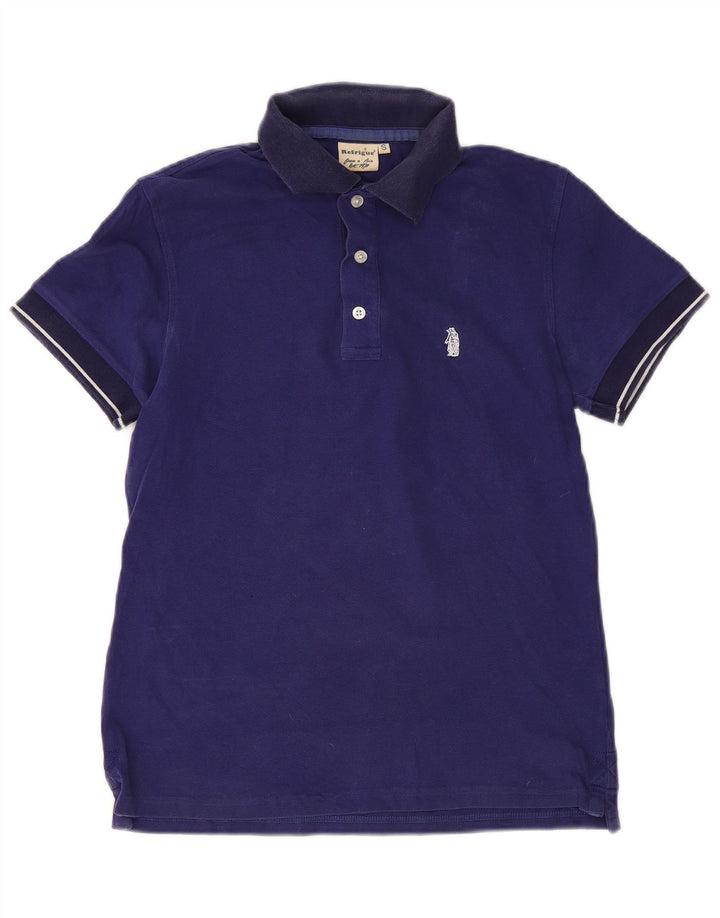 Refrigue Herren-Poloshirt, kleine blaue Baumwolle