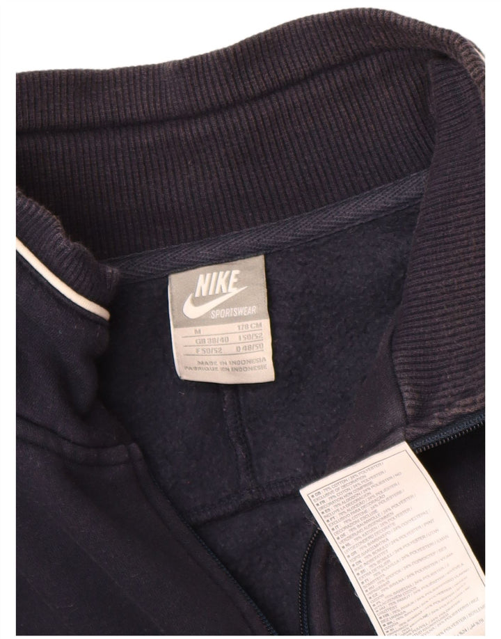 Nike Herren-Trainingsanzugoberteil, UK-Größe 38/40, mittelmarineblaue Baumwolle