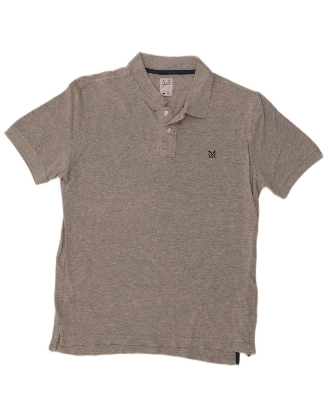 Crew Clothing Herren-Poloshirt, groß, graue Baumwolle