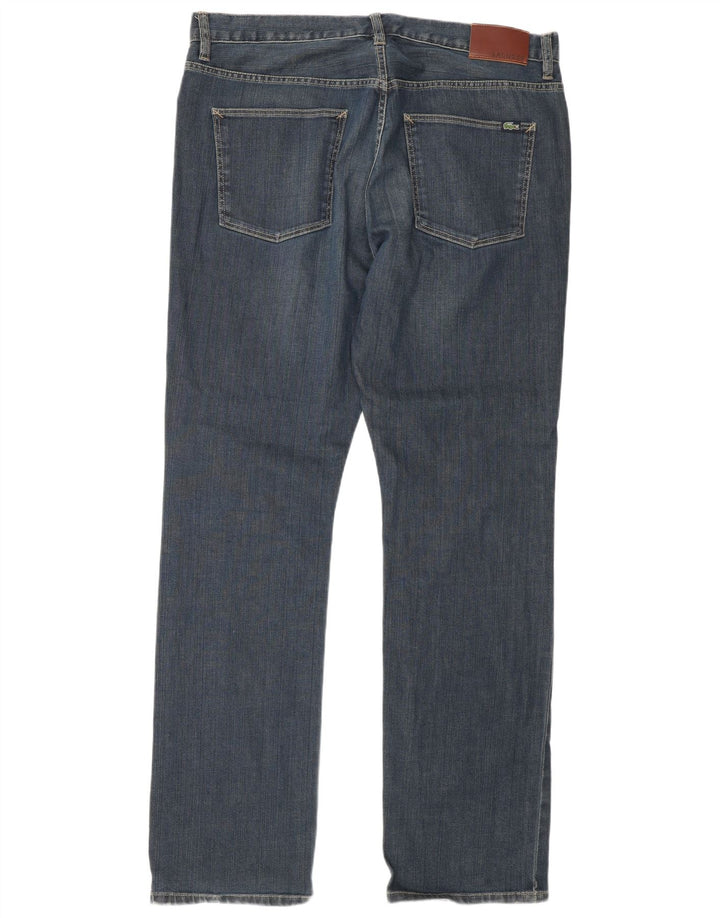 Lacoste Herren Straight Jeans W36 L34 Blaue Baumwolle