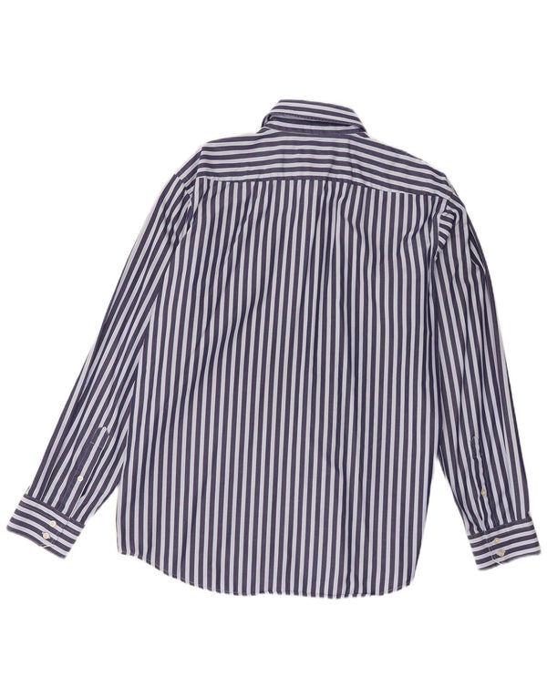 Hugo Boss Herren-Hemd mit normaler Passform, Größe 43 17 XL, marineblauer Nadelstreifen