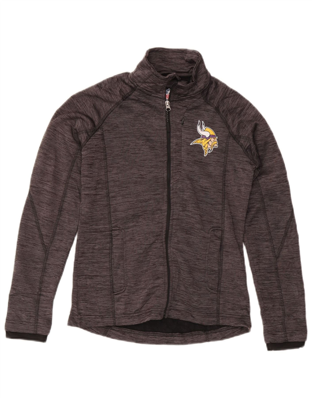 NFL Womens Minnesota Vikings Trainingsanzug Top Jacke UK 10 Small Grau meliert