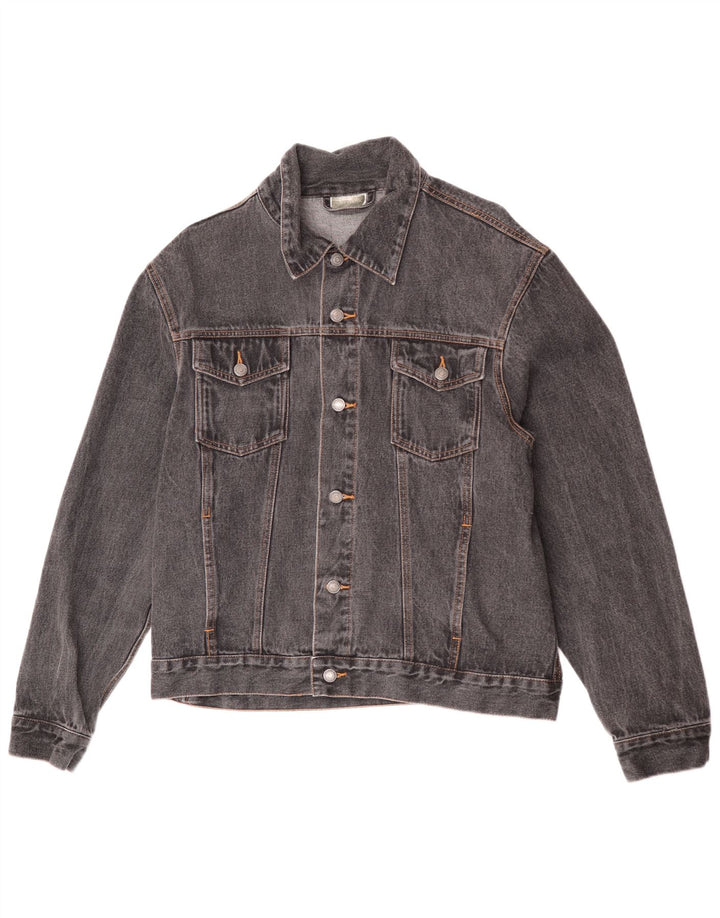 Vintage Herren Jeansjacke UK 42 XL Graue Baumwolle
