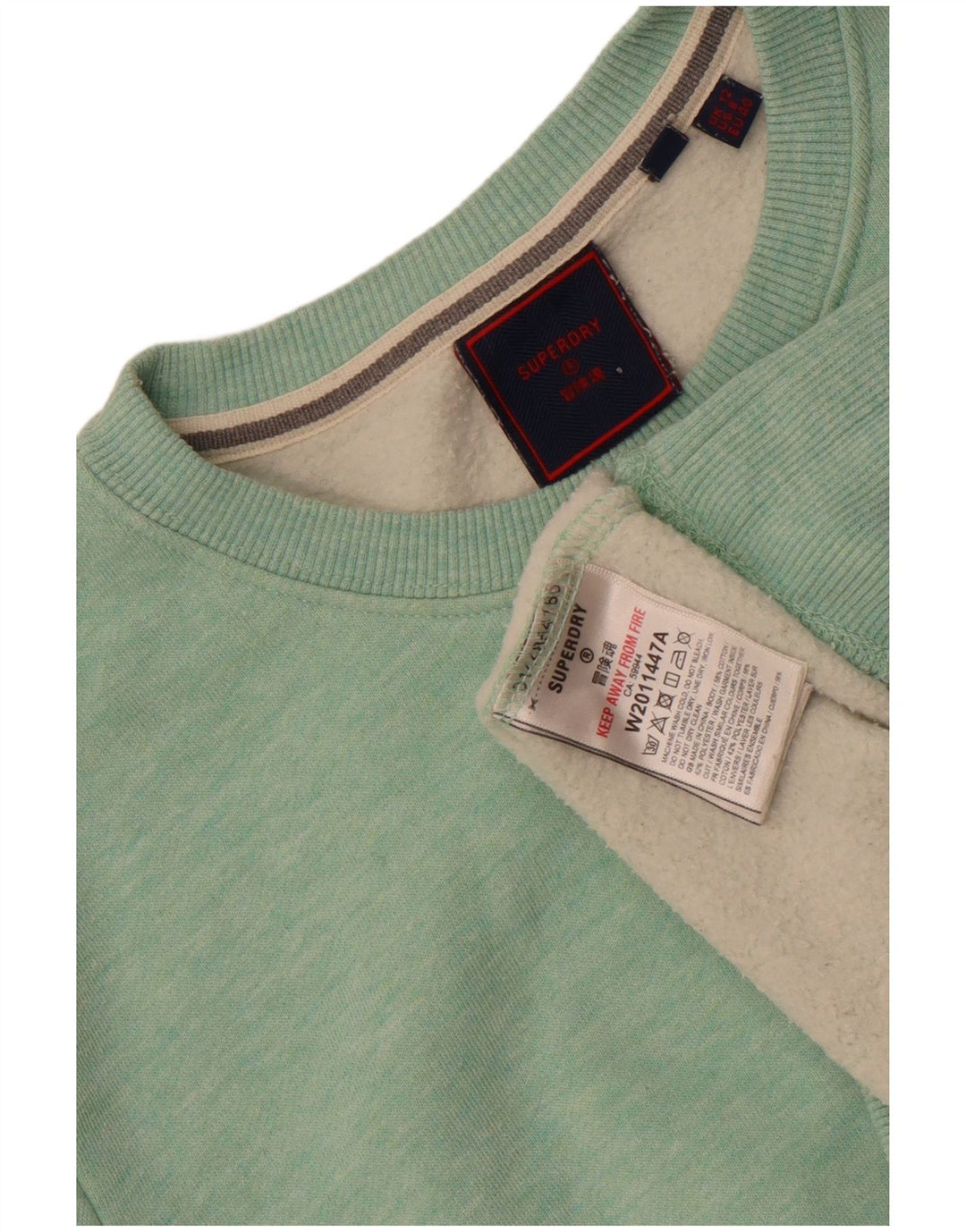 Superdry Damen-Sweatshirt in Übergröße, Größe UK 12, mittelgrün, Baumwolle