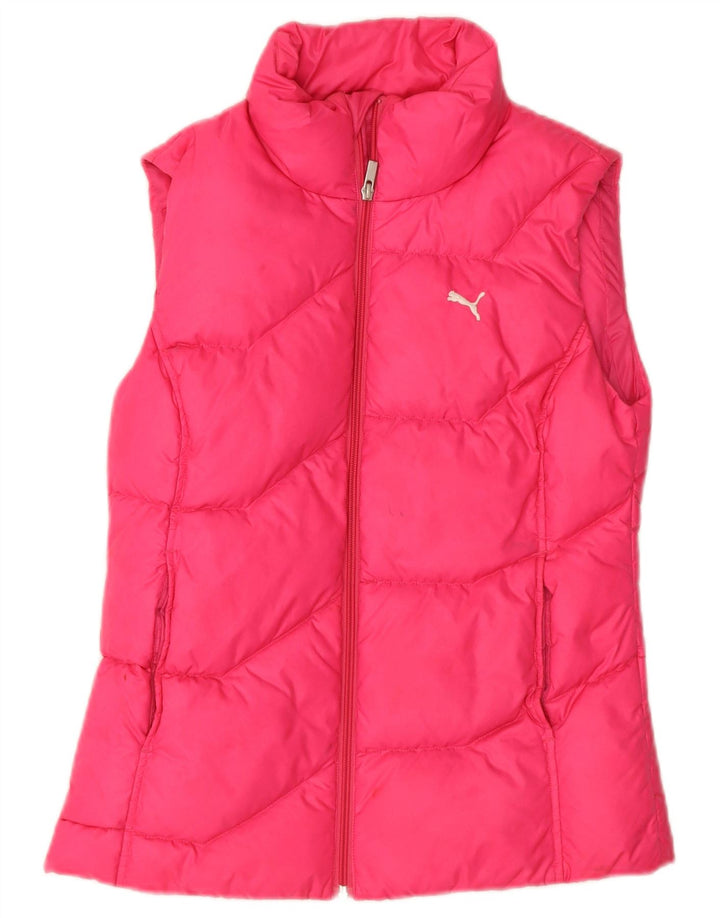 Puma Damen Wattierte Weste UK 10 Small Pink Nylon