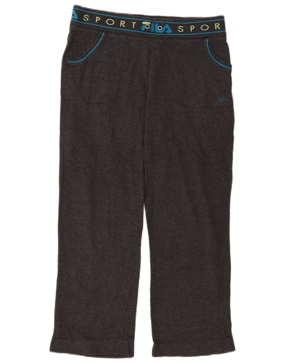 FILA Damen-Trainingshose mit Grafik, UK 14, Mittelgrau