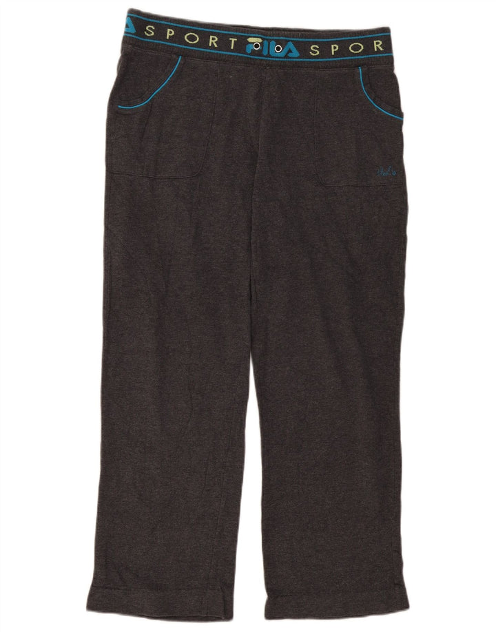 FILA Damen-Trainingshose mit Grafik, UK 14, Mittelgrau