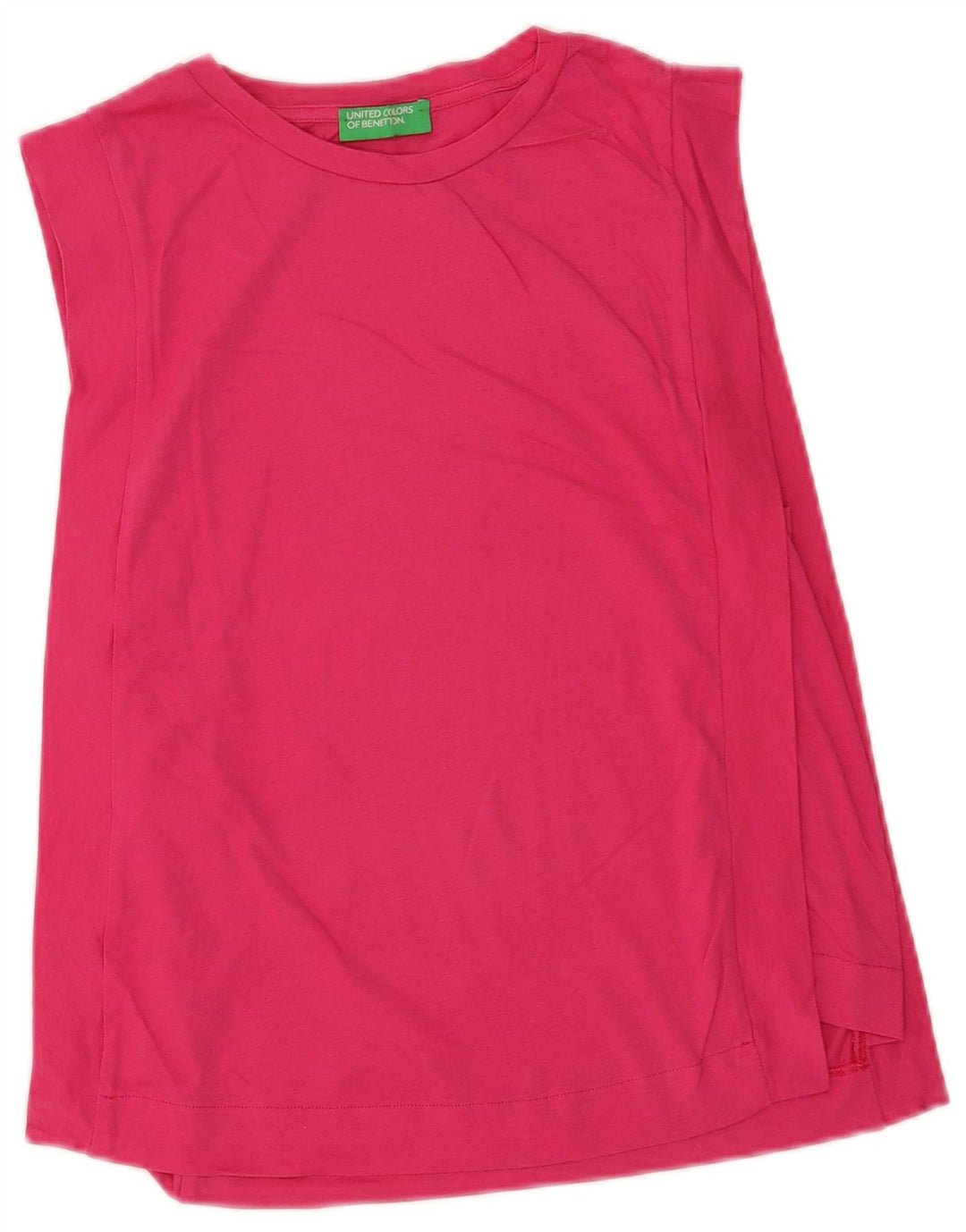 Benetton Damen-Trägershirt UK 12 Mittelrosa