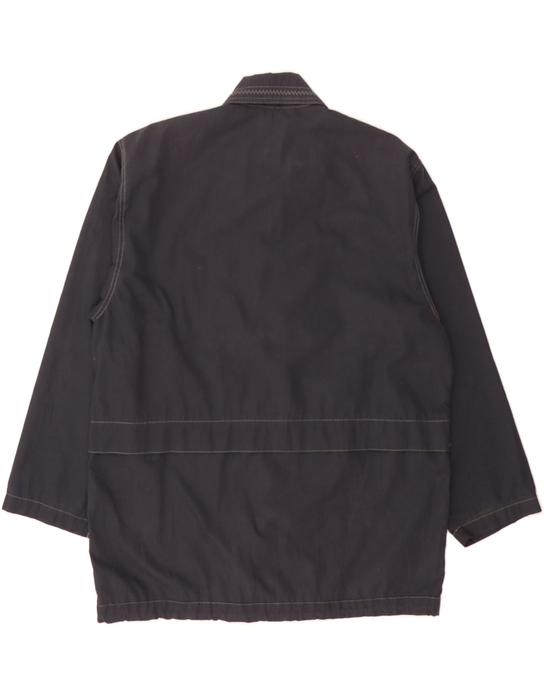 VINTAGE Womens Windbreaker Jacket EU 44 XL Navy Blue Vintage Vintage and Second-Hand Vintage from Messina Hembry 