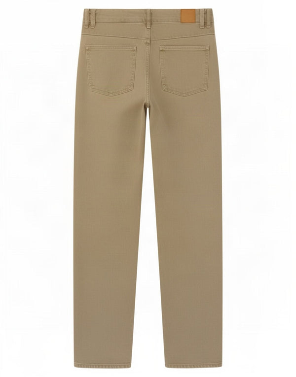 Zara Damen Tapered Jeans EU 34 2XS W24 L30 Khaki Baumwolle