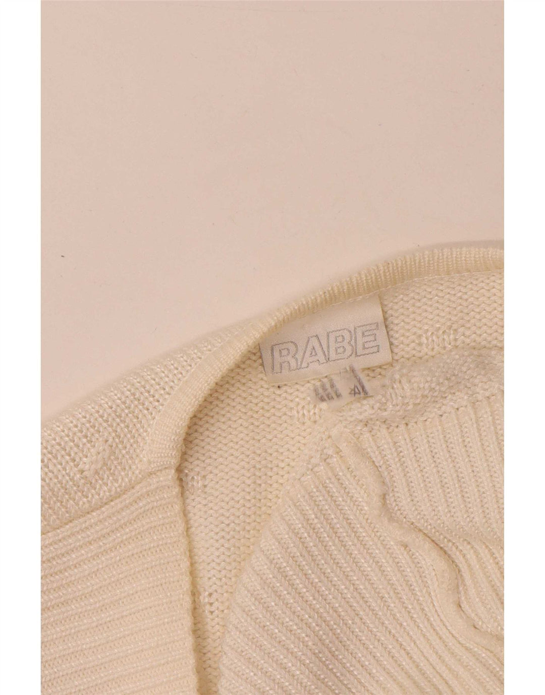 Rabe Damen Strickjacke Pullover EU 46 XL Off White Acryl
