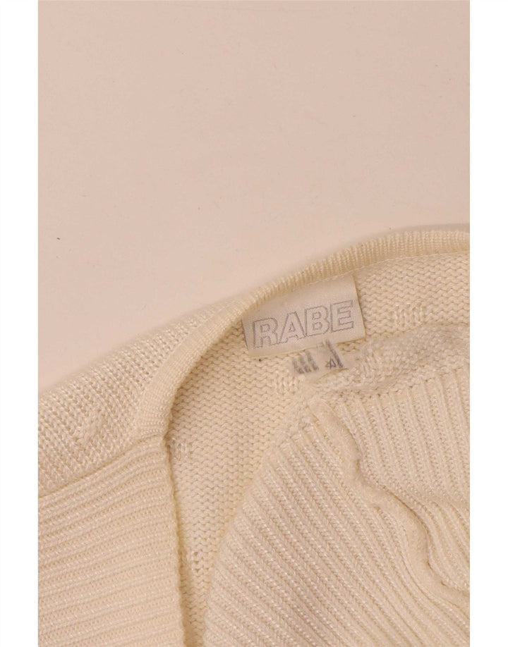 Rabe Damen Strickjacke Pullover EU 46 XL Off White Acryl
