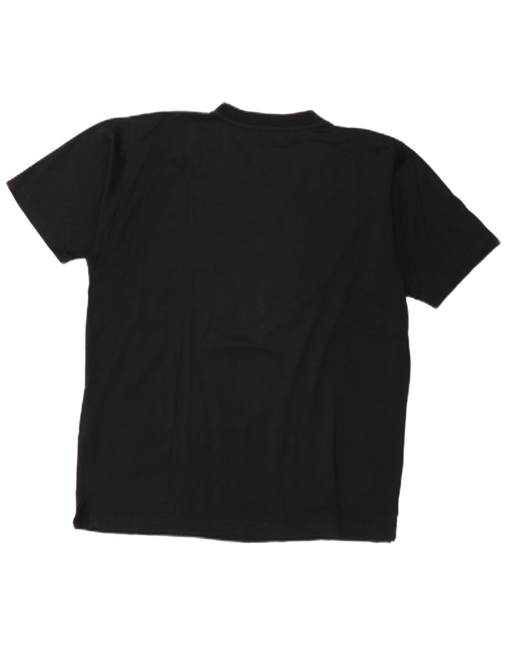 Pierre Cardin Herren T-Shirt Top Medium Schwarz Baumwolle