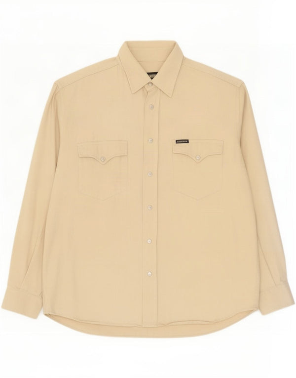 Carrera Herrenhemd Large Beige Cotton