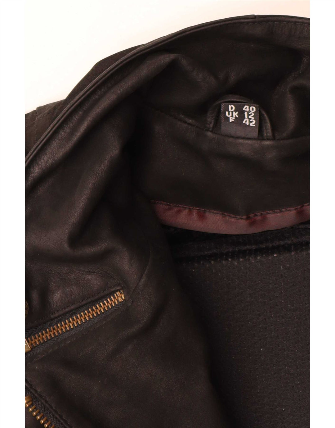 Held Damen Leder Bikerjacke UK 12 Mittelschwarzes Leder