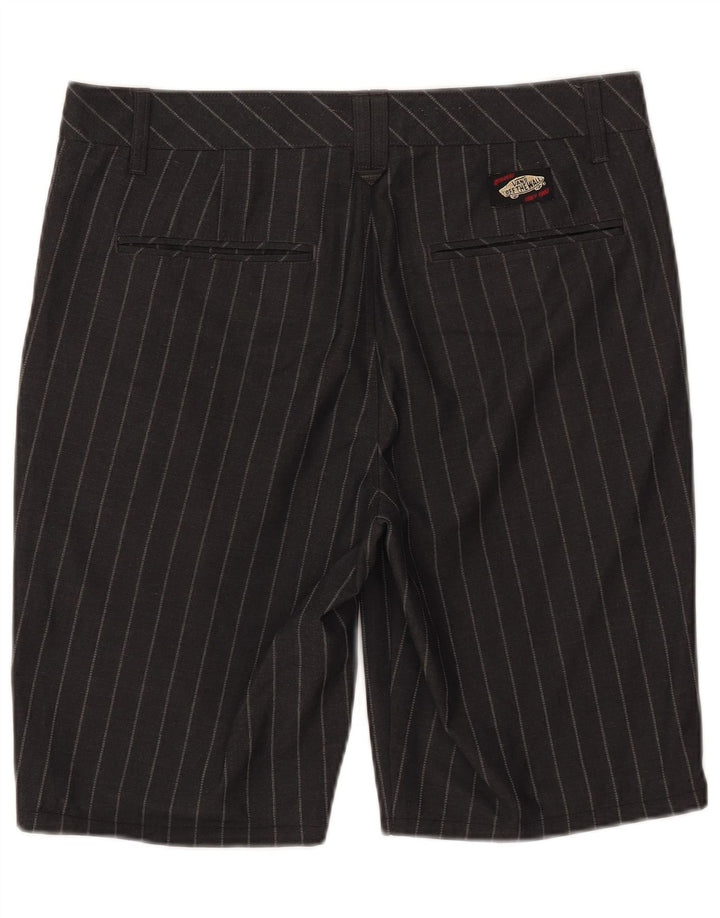 Vans Herren-Chinoshorts W32 Mittelschwarzes Nadelstreifen-Polyester