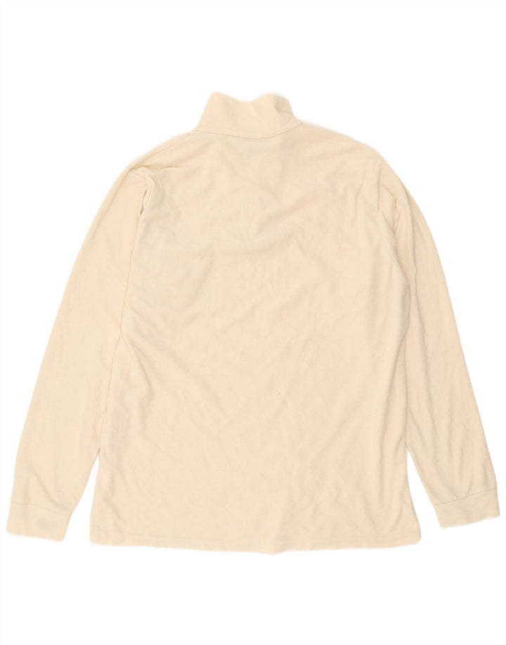 Brugi Herren-Fleecepullover mit Reißverschluss, 2XL, gebrochenes Weiß