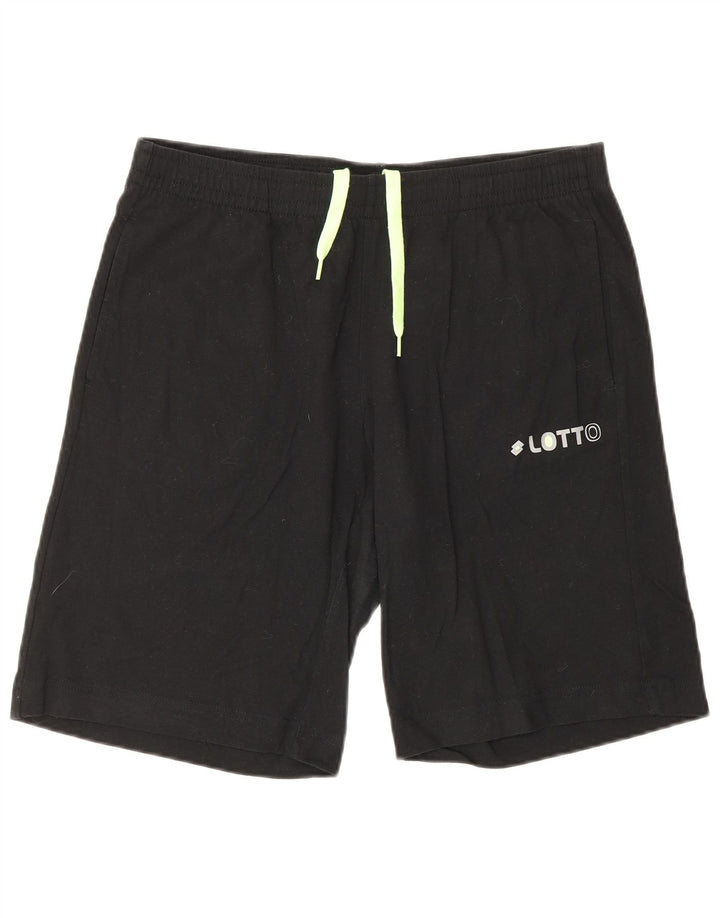 LOTTO Herren-Sportshorts aus mittlerer schwarzer Baumwolle