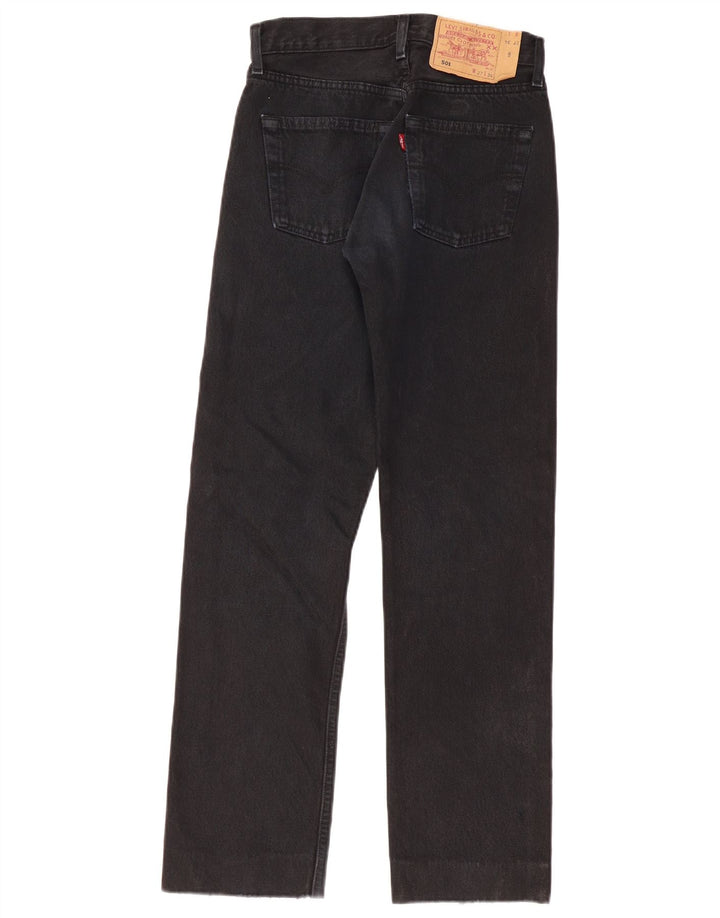 Levi's Damen 501 Straight Jeans W27 L30 Schwarz