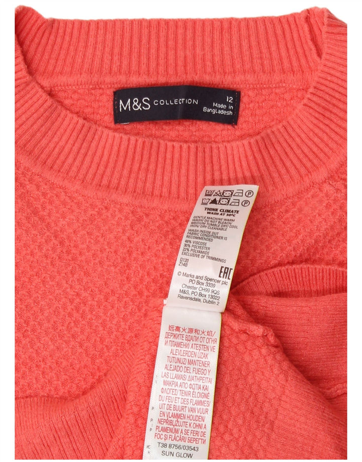 Marks & Spencer Damen-Pullover mit Rundhalsausschnitt, Gr. 12, mittelorange