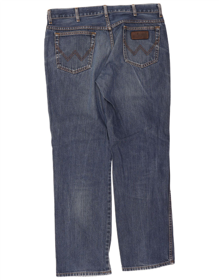 Wrangler Herren Texas Straight Jeans W38 L32 Blaue Baumwolle