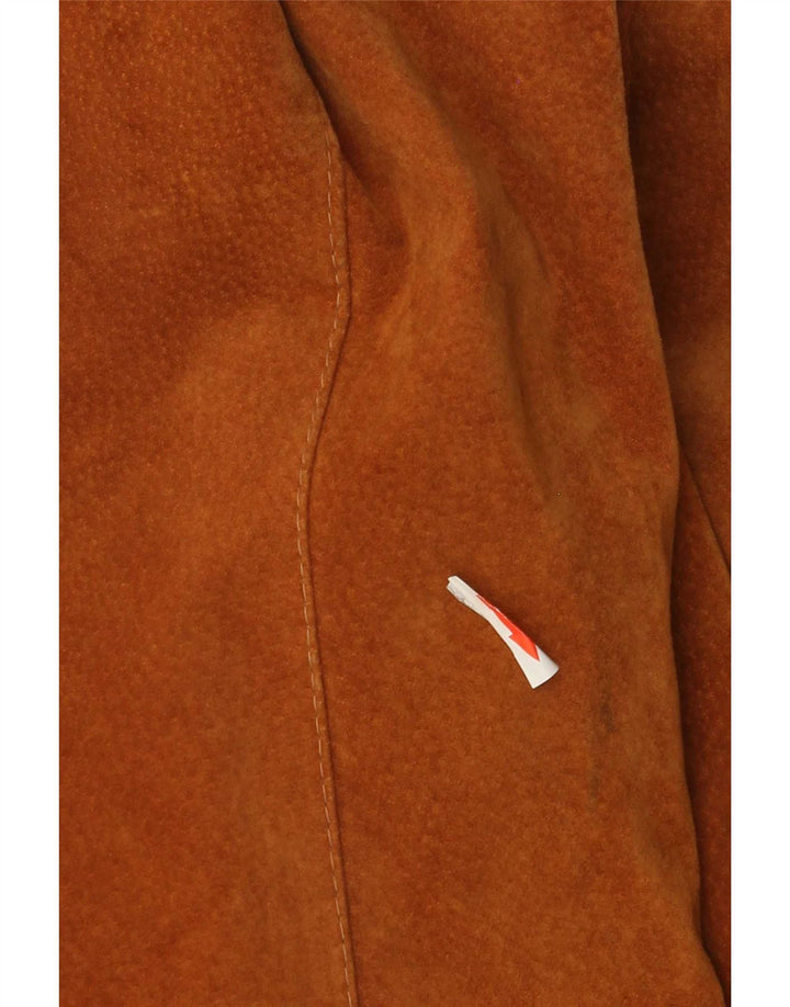Vintage Damen Wildlederjacke IT 48 XL Beige Leder