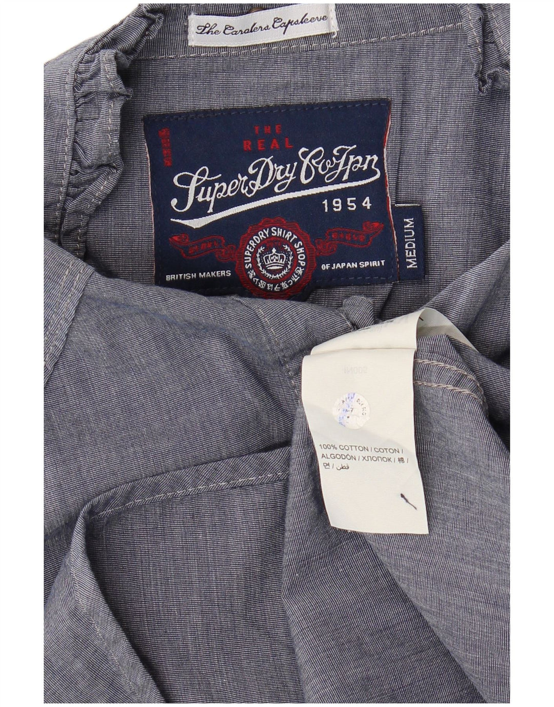 SUPERDRY Damen-Hemdbluse mit Rüschen vorne, UK 12, mittleres Marineblau