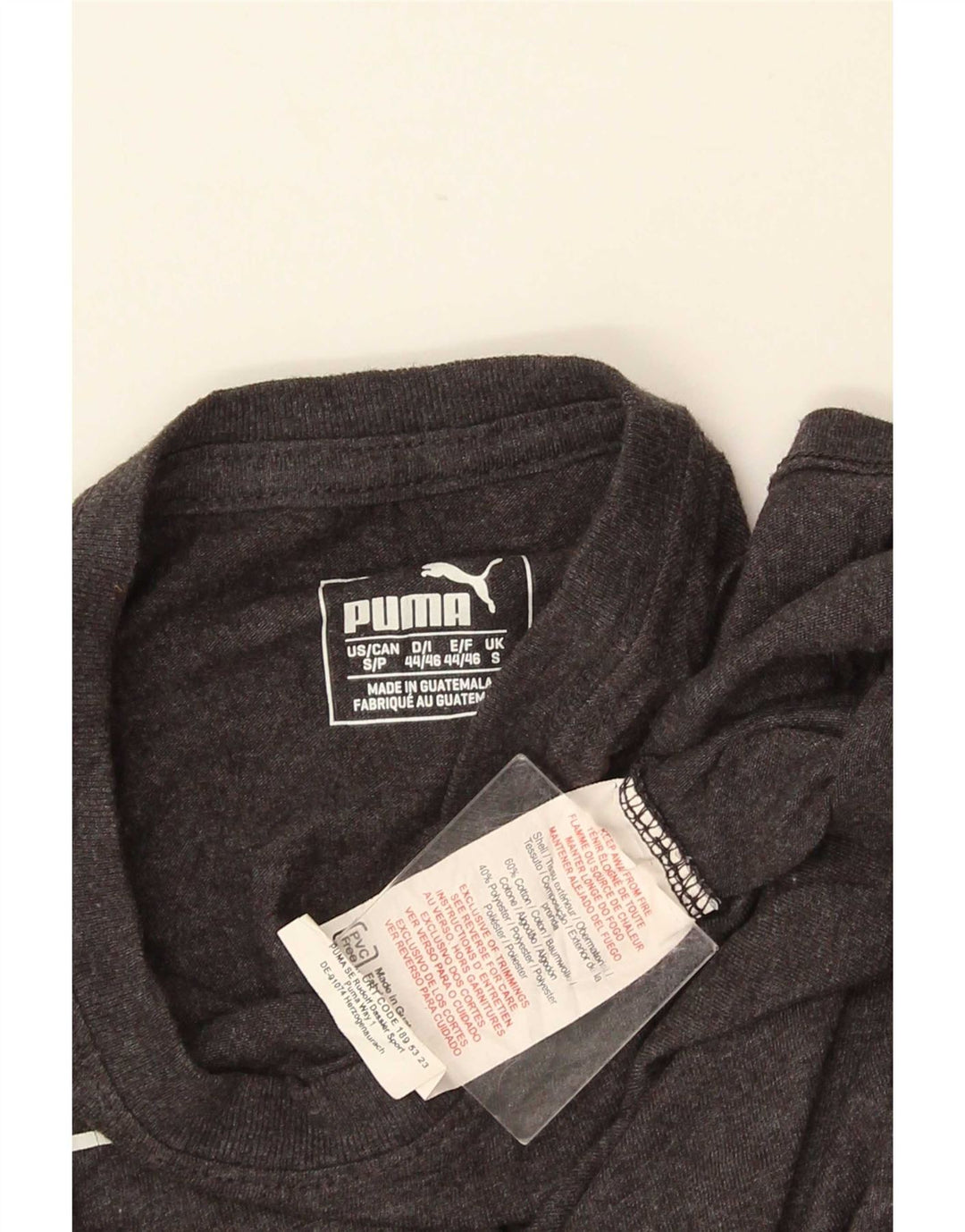 Puma Herren Grafik T-Shirt Top Small Grau Baumwolle