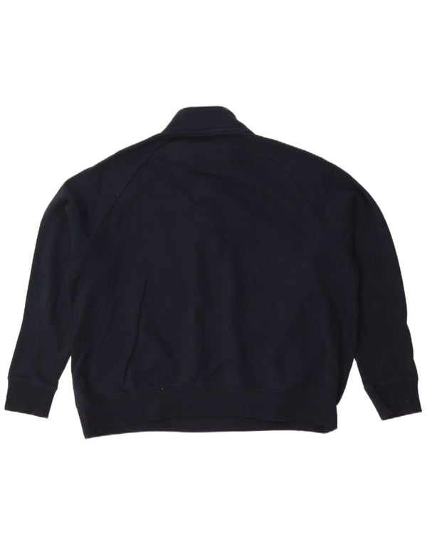 Marks & Spencer Herren-Sweatshirt mit Reißverschluss am Hals, 3XL, Marineblau, Baumwolle