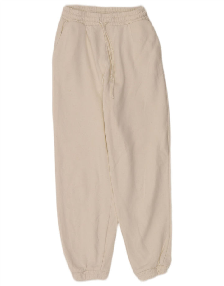 Zara Damen Trainingshose Jogger UK 8 Small Weiß