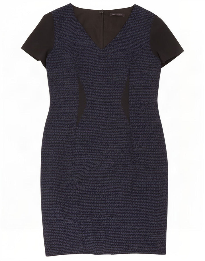 Marks & Spencer Damen Etuikleid UK 14 Mittel Marineblau Farbblock