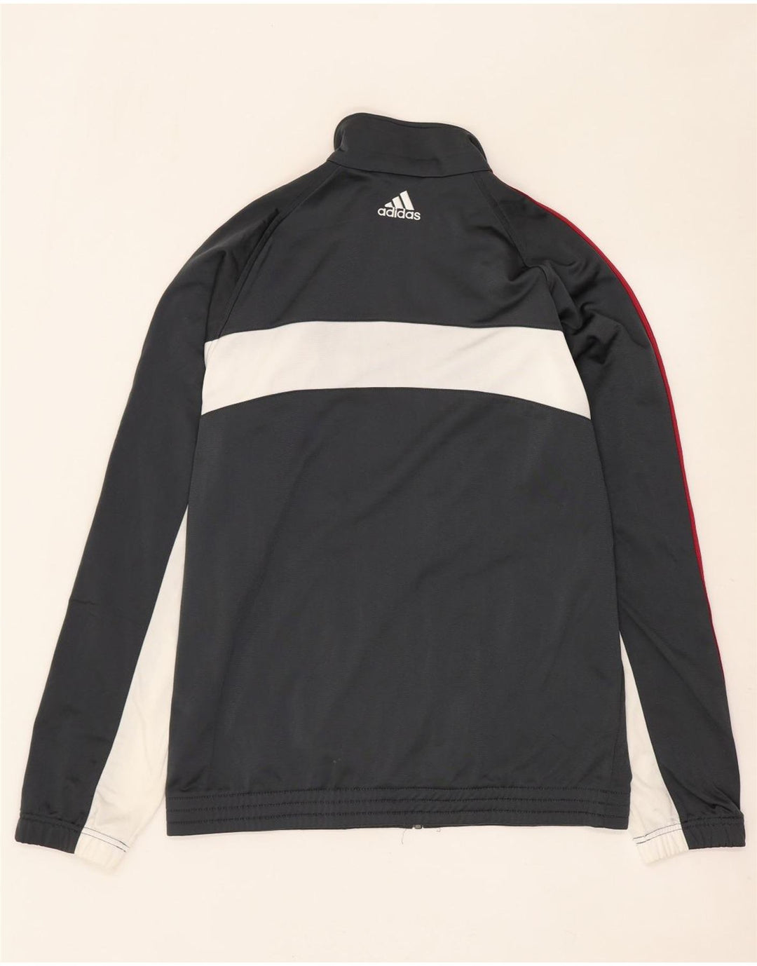 ADIDAS Herren-Trainingsanzug-Top-Jacke, UK 38/40, Mittelgrau, Farbblock