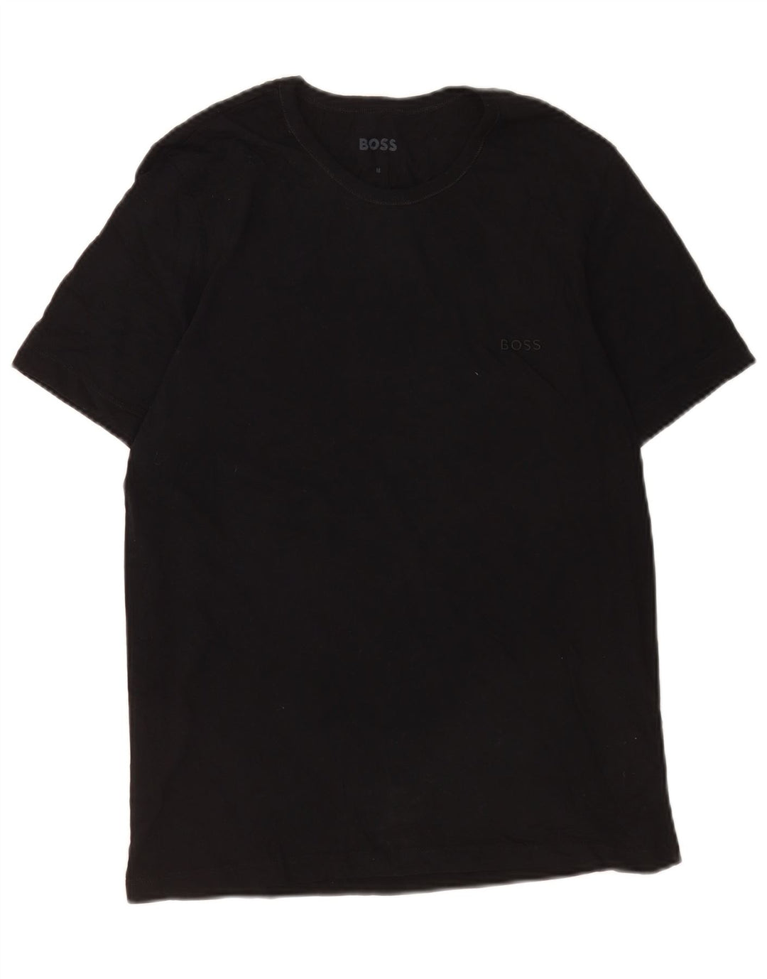 Hugo Boss Herren T-Shirt Top Medium Schwarz Baumwolle